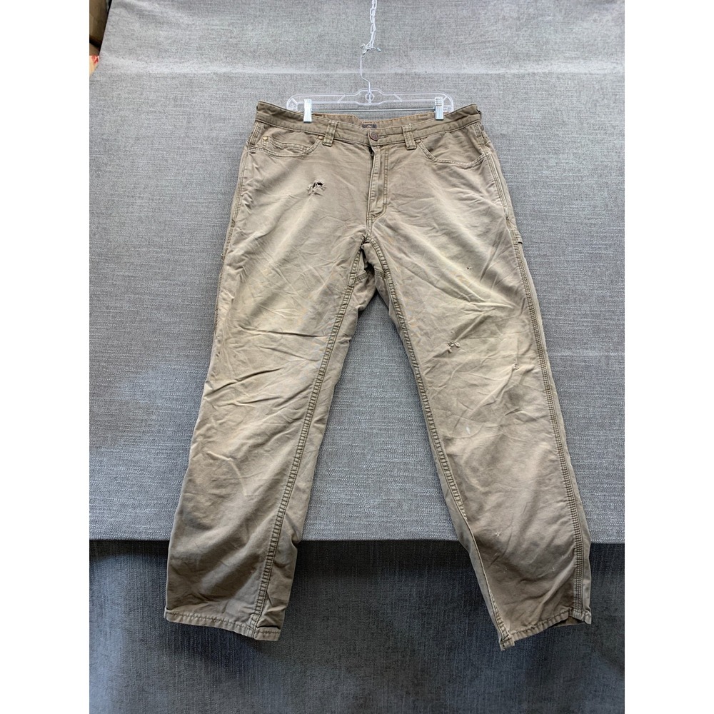 Ridgecut Toughwear Ankle Pants Mens 38x32 Beige Cotton‎ Straight Leg Streetwear